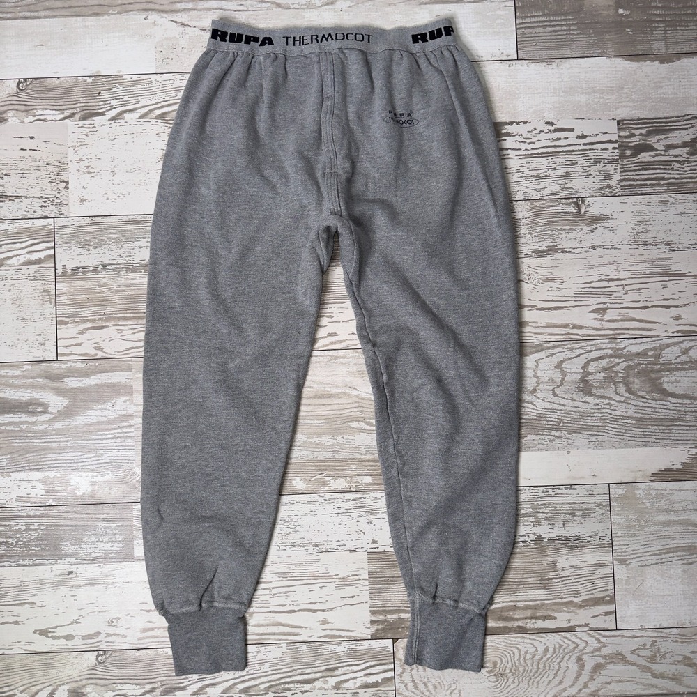 Rupa Thermocot Trouser Pants Men's‎ Wear Gray Thermal Bottom Tapered Leg Stretch